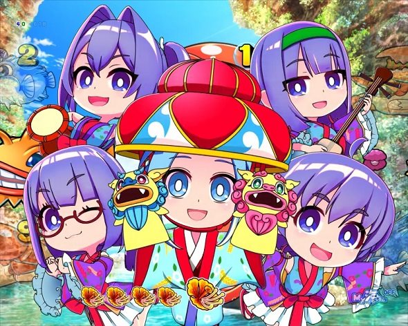 PAスーパー海物語IN沖縄6 Withえなこ ミニキャラステップアップ予告