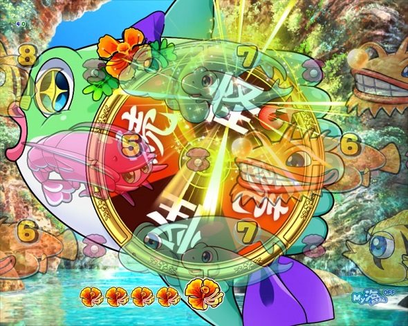 PAスーパー海物語IN沖縄6 Withえなこ リーチ後マンボウ予告