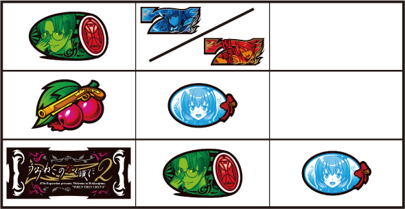 Lパチスロうみねこのなく頃に2 通常時の打ち方(中押し/青7狙い)