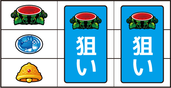 クレアの秘宝伝 ～はじまりの扉と太陽の石～ボーナストリガーver. ▼左リール上段にスイカ停止時