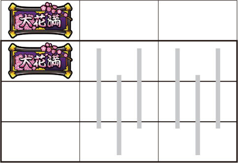大花満 左リール枠上～上段にBARを狙う