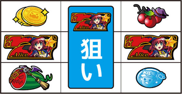 マジカルハロウィン8 ▼右リール中段に赤7停止時