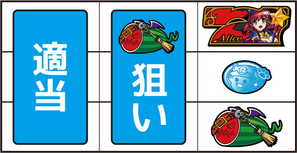 マジカルハロウィン8 ▼右リール上段に赤7停止時