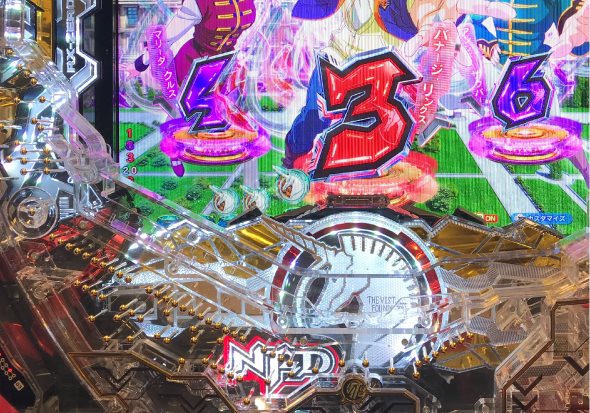 Pフィーバー機動戦士ガンダムユニコーン 再来-白き一角獣と黒き獅子- 入賞時NT-Dランプフラッシュ