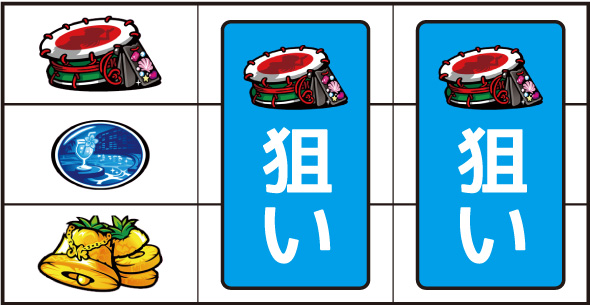 沖ドキ！BLACK ▼左リール上段にスイカ停止時