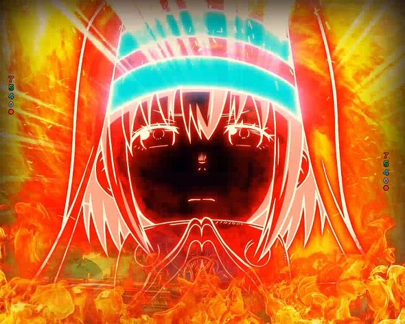 eフィーバー炎炎ノ消防隊2 シンラver. リーチ後キャラフラッシュ予告