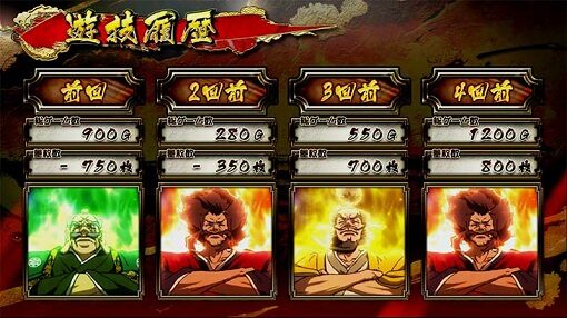 真天下布武 【メニュー内の遊技履歴】