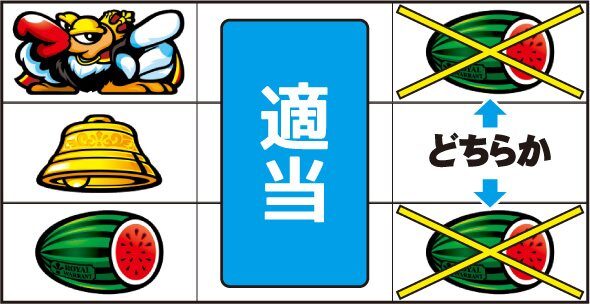 クランキークレスト ▼スイカ非テンパイ時