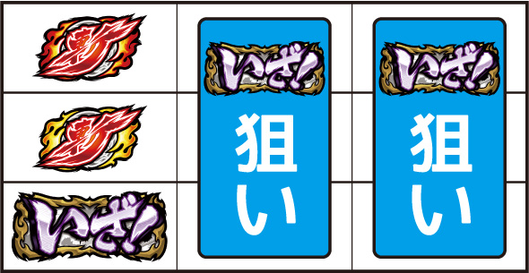 いざ！番長 ▼左リール下段にいざ!図柄停止時