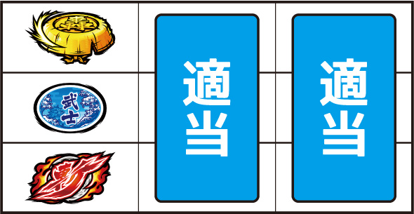 いざ！番長 ▼左リール上段にベル停止時