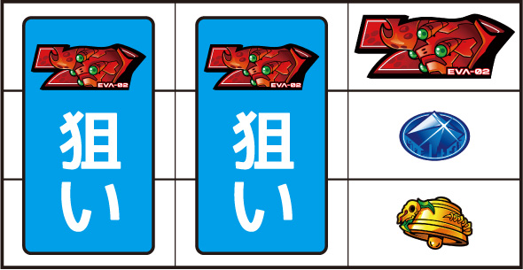 LBパチスロ ヱヴァンゲリヲン ～約束の扉～ ▼右リール上段に赤7停止時