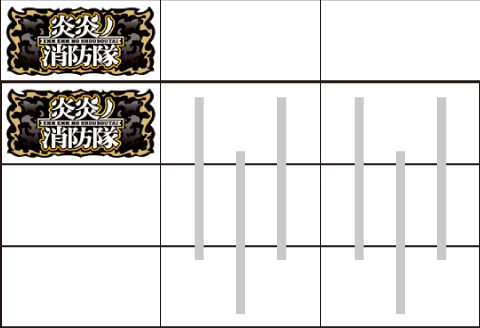 パチスロ 炎炎ノ消防隊 左リール枠上～上段にBARを狙う