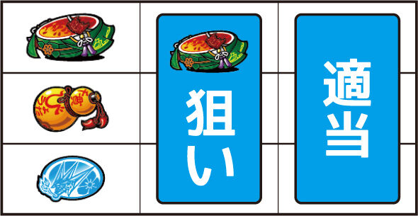 L戦国乙女5 業火を穿つ宿焔の双刃 ▼左リール上段にスイカ停止時