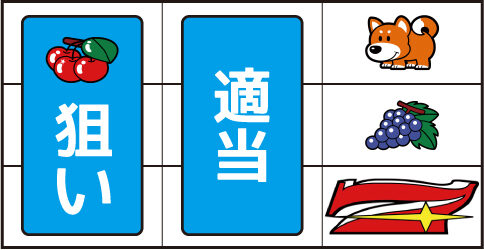 ファンキージャグラー2 ▼右リール下段に7停止時