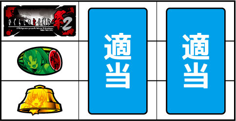 パチスロ ひぐらしのなく頃に祭2 ▼左リール上段にBAR停止時