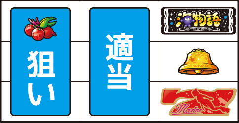 S Lucky海物語 ▼右リール下段に赤7停止時