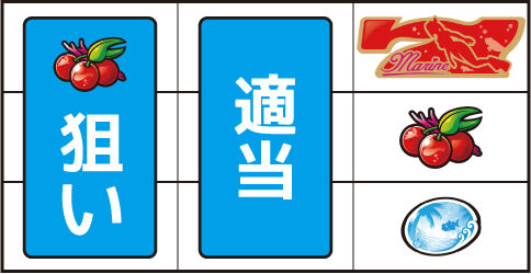 S Lucky海物語 ▼右リール上段に赤7停止時