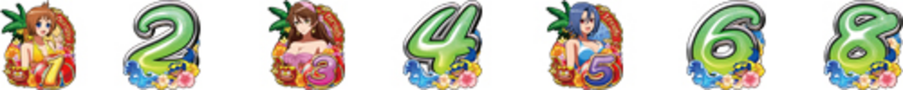 CR南国育ちｉｎ沖縄 M7AX 【通常図柄】 1.2.3.4.5.6.8