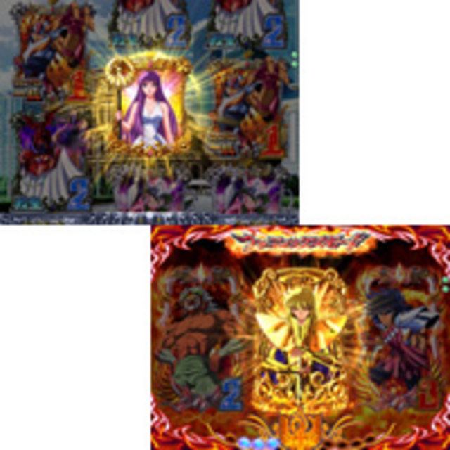 CR聖闘士星矢-黄金- アテナ図柄連続予告