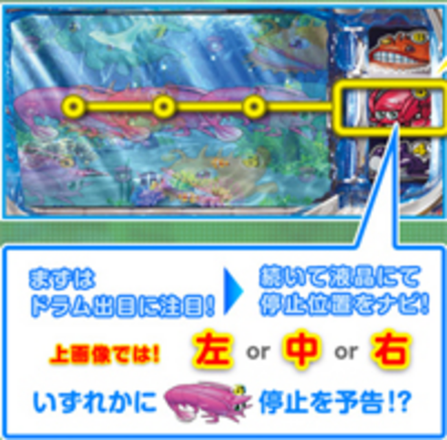 CRプレミアム海物語 ゴールド 図柄ナビ予告(フォレストモード専用)