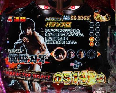 Pバキ199ver. カウントダウン終了までに図柄が揃って出現すれば大当たり濃厚
