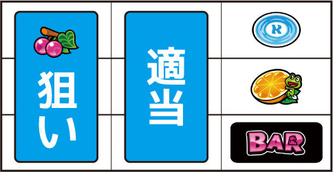 スターパルサー ▼右リール下段にBAR停止時
