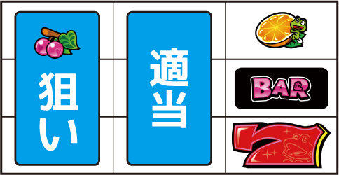 スターパルサー ▼右リール下段に赤7停止時