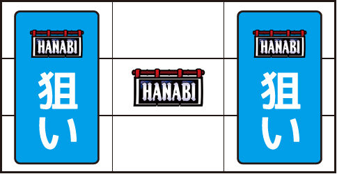 新ハナビ 1枚掛けで中リール上段~中段に暖簾を狙う