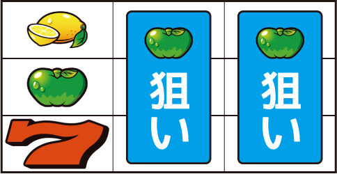 スーパーリノSP ▼左リール下段に赤7停止時