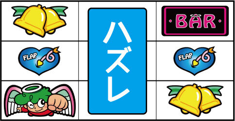 CCエンジェル 左リール天使付近のリーチ目