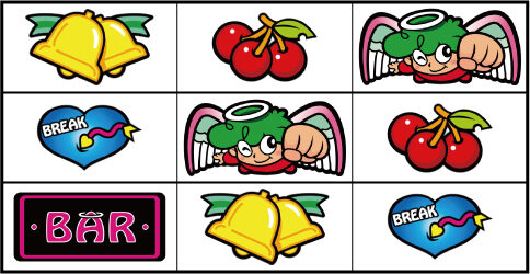 CCエンジェル [黒BAR・チェリー・黒BAR]付近のリーチ目