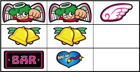 CCエンジェル 左リール天使付近のリーチ目