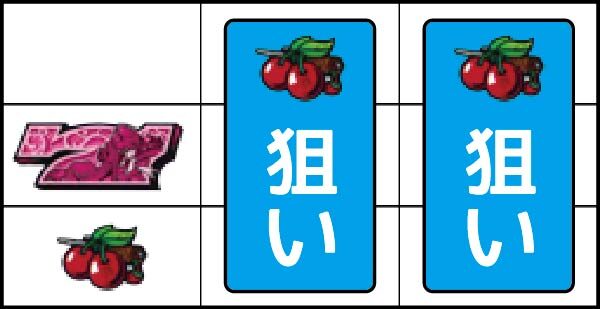 不二子～100億$の女神～ ▼左リール下段にチェリー停止時