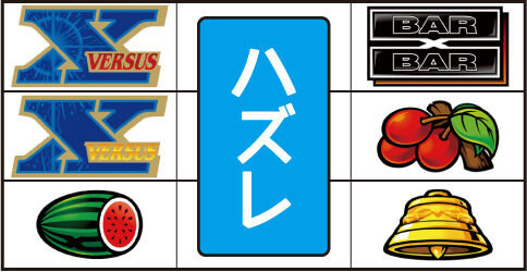 バーサスリヴァイズ 左リール上段「④番X」停止時の主なリーチ目