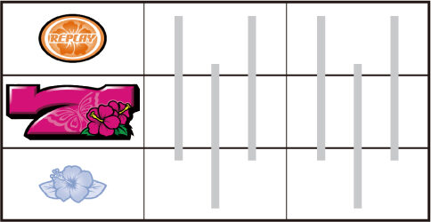 パチスロ南国物語30 ▼左リール中段に赤7停止時