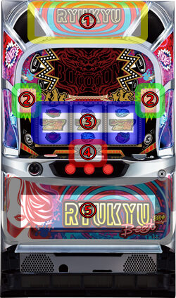 パチスロRYUKYU BEAT-30 【筐体のランプ】