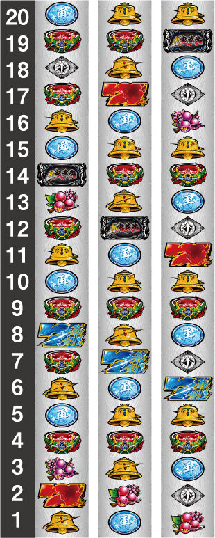 パチスロ 新鬼武者2 リール配列