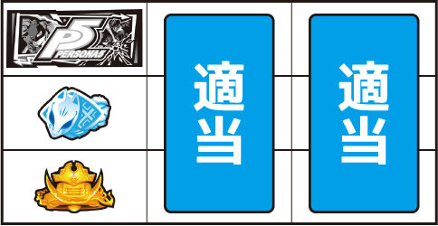 パチスロペルソナ5 ▼左リール上段にBAR停止時