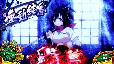 パチスロ閃乱カグラBURST UP ▼連動結界ステージ