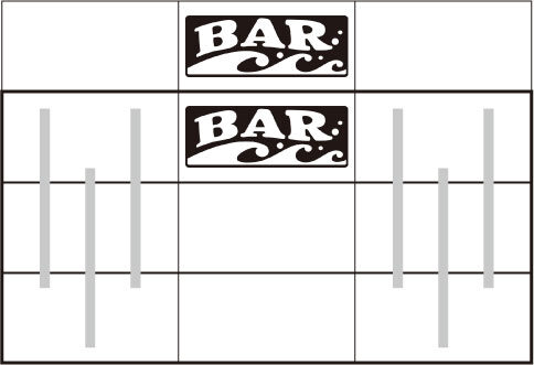大漁II 中リール枠上~上段付近にBARを狙う