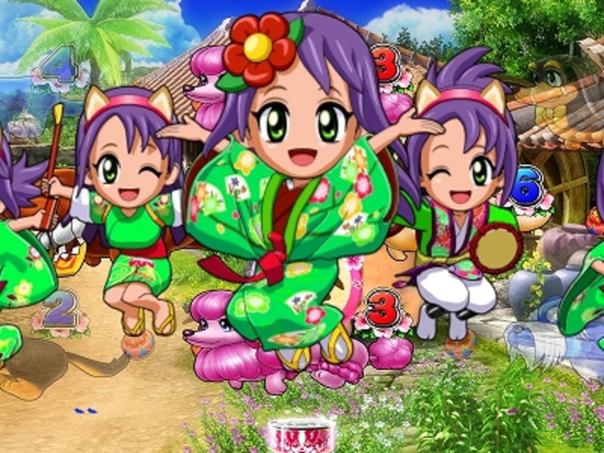 CRわんわんパラダイスＩＮ沖縄 ミニキャラステップアップ予告(沖縄モード)