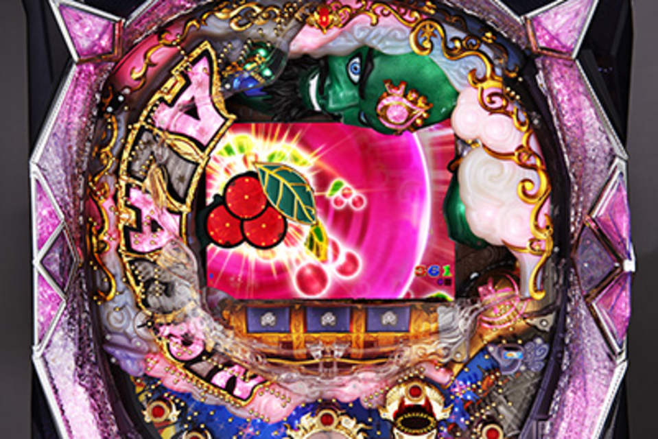ぱちんこCRアラジンTURBO 闇の魔神と暗黒のピラミッドHT チェリー役物先読み予告