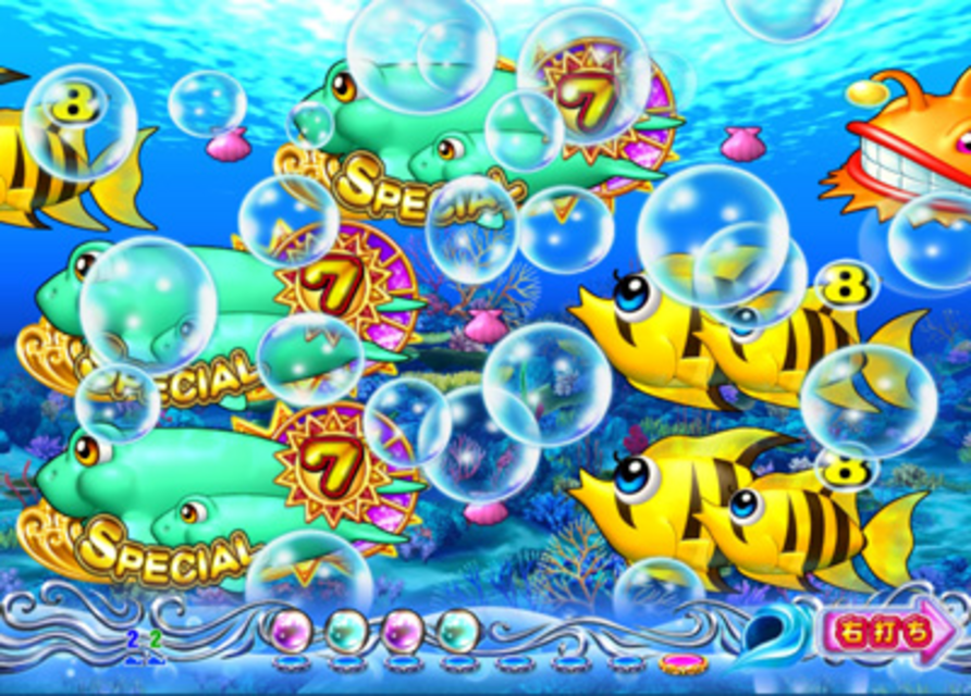 CR海物語アクア 泡前兆予告