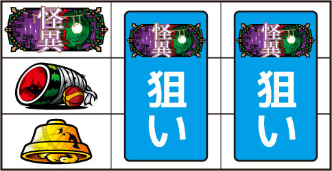 パチスロ 化物語 ▼左リール中段にスイカ停止時