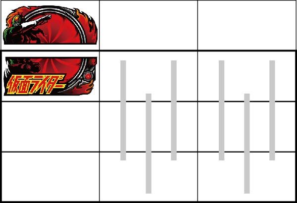 パチスロ仮面ライダー UNLIMITED 左リール上段付近にベルト図柄を狙う