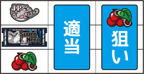 主役は銭形2 ▼左リール下段にチェリー停止時