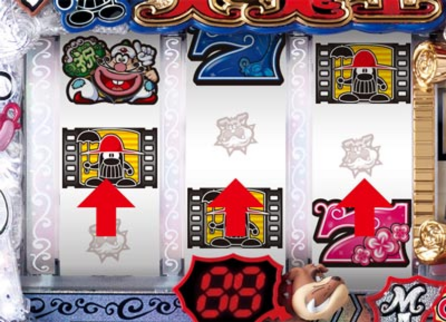 ぱちんこCRハクション大魔王 開始時リールアクション予告