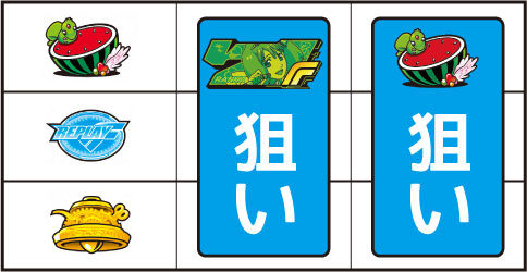 パチスロ マクロスフロンティア2 ▼左リール上段にスイカ停止時