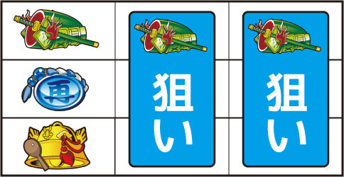 戦国コレクション2 ▼左リール上段にスイカ停止時