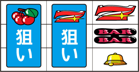 ゴーゴージャグラー ▼右リール上段に赤7停止時